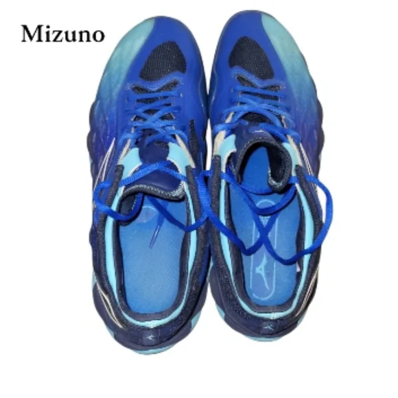 Mizuno Wave Enforce Tour OC Blue Leather Athletic Running Sneaker Shoe Men 10.5 - Picture 4 of 8